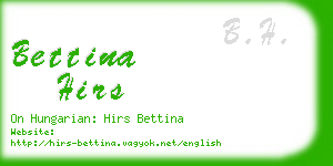 bettina hirs business card
